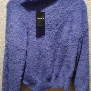 Forever 21 Fuzzy Plush Sweater – Deep Lavender / Purple – NWT
